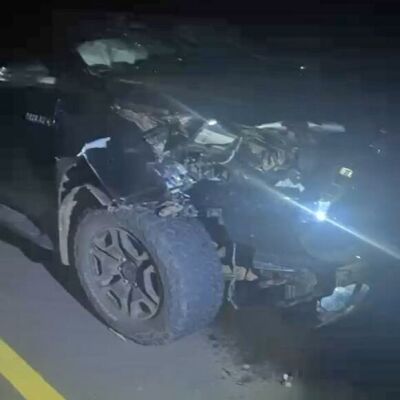 Imagem da notícia Boi solto causa acidente com caminhonete na MS-436, ntre Figueirão e Camapuã